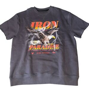 Under Armour Project Rock Graphic short sleeve Sweatshirt Large Gray Eagle